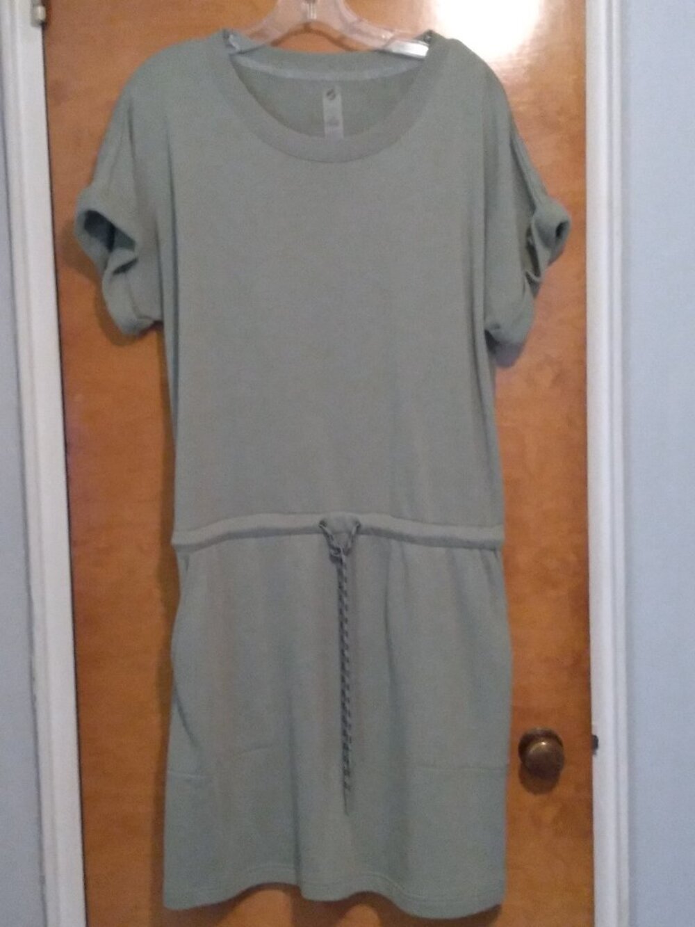 Lou & Grey Light Khaki Sweatshirt Dress - Large